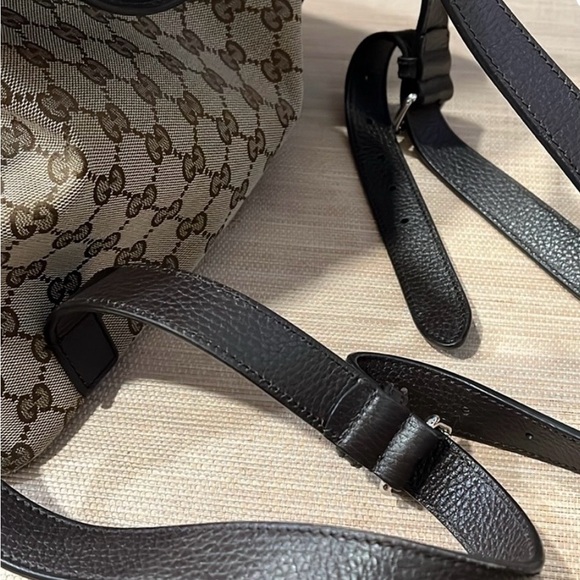 Gucci Tan and Brown Monogram Backpack